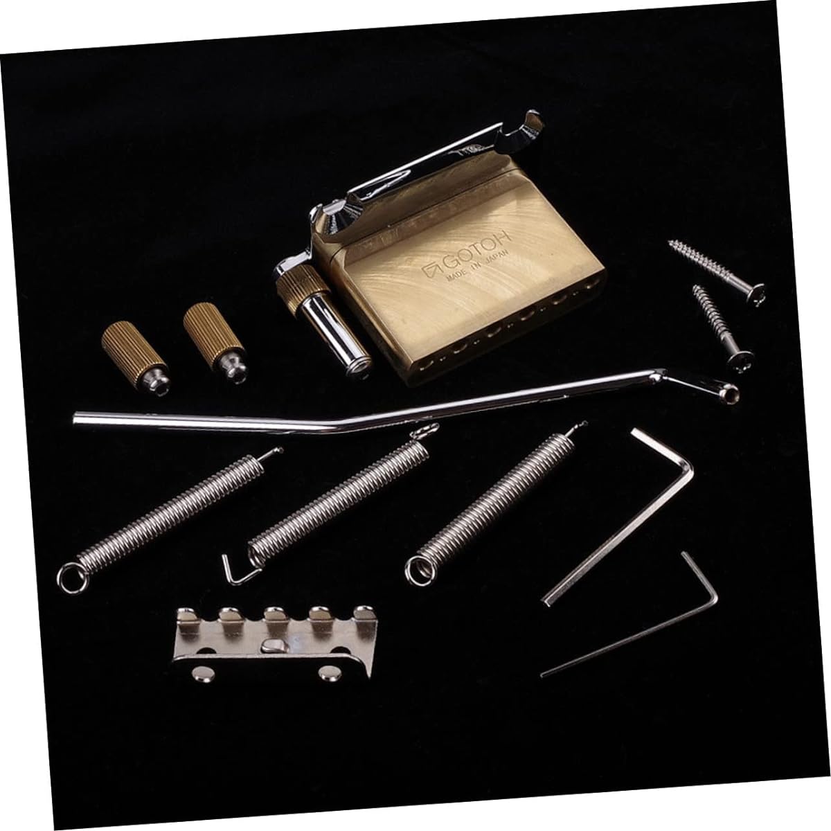 SWOOMEY 1 Set 6 String Bridge Bass Tremolo Bridge Guitar Parts Tremolo Bridge Saddle Saddle Bridge Tremolo Bridge System Replacement Component Metal Bridge Alloy