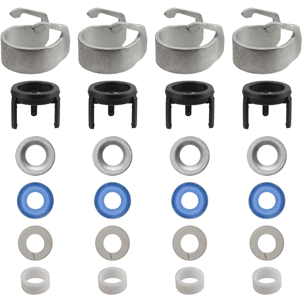 MOTOALL 06J998907A Engine Fuel Injector Seal Repair Kit A3 A4 A5 Q3 TT Quattro 4 Pack