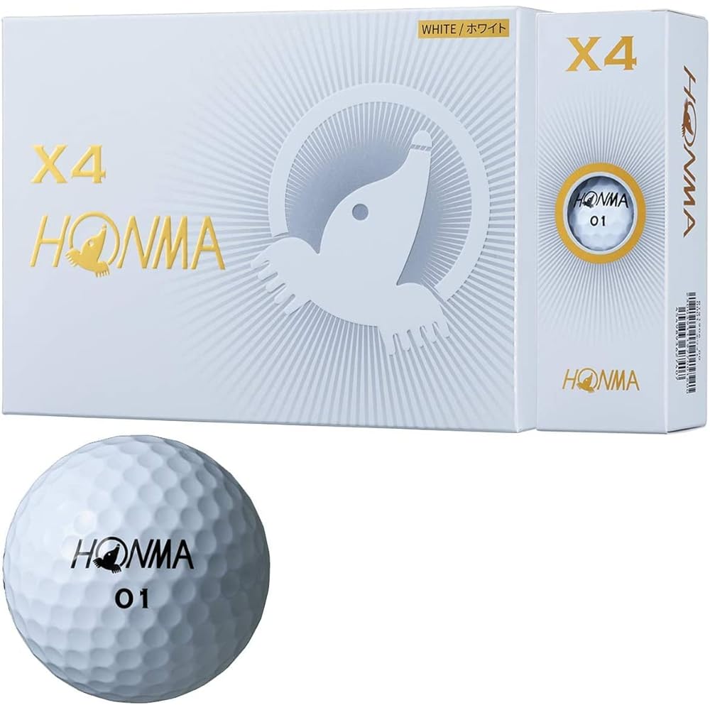 Honma Golf Golf Balls X4 BT1906 White 1 Dozen