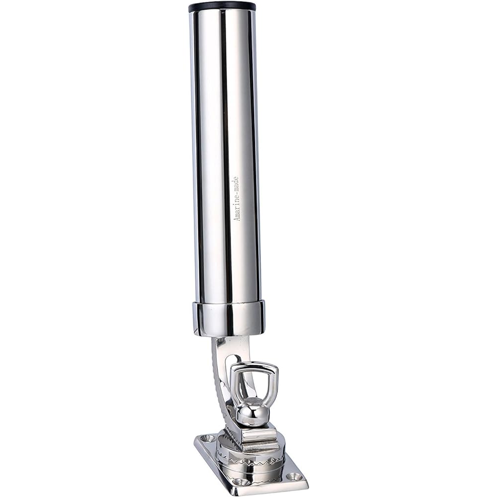 Amarine-made Flexible Rod Holder Stainless Steel Rod Holder with Pedestal Boat Supplies Boat Pole Holder