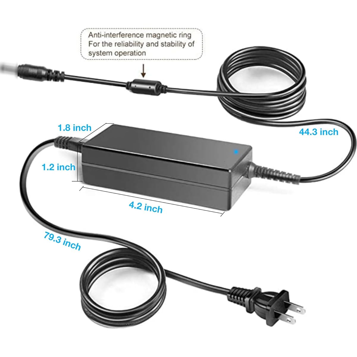 Kircuit 42V AC/DC Adapter VanMoof Electrified S2 & X2 36V 4Ah 36VDC E-Bike Electric Bike Model B240-001 B240001 P/N BK.01240.003 42VDC 4A 168W Power Cord Battery Charger