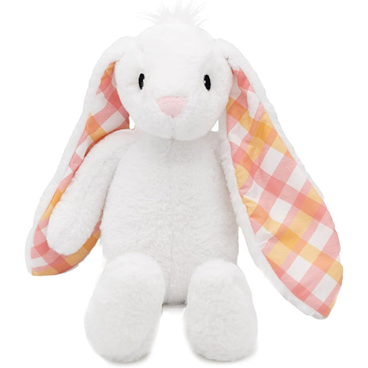 Stuffed Animal Easter Bunny Plush Toy Huggable Soft Embroidered Plush Toy for Newborn Kids Boys Girls 18"