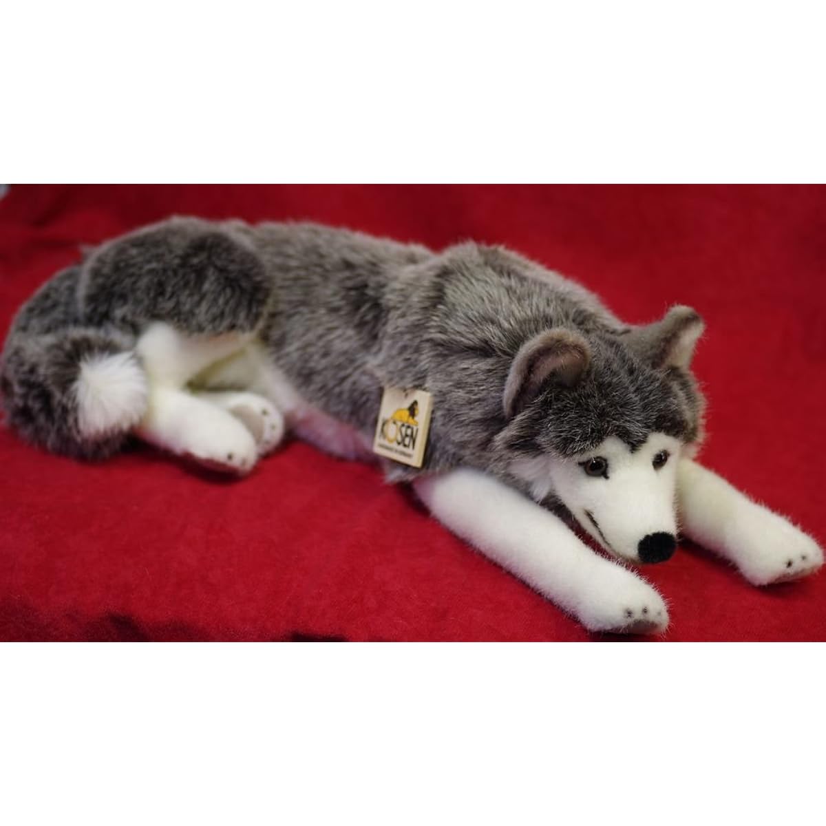 Kösen Husky (lying down) stuffed toy 33cm