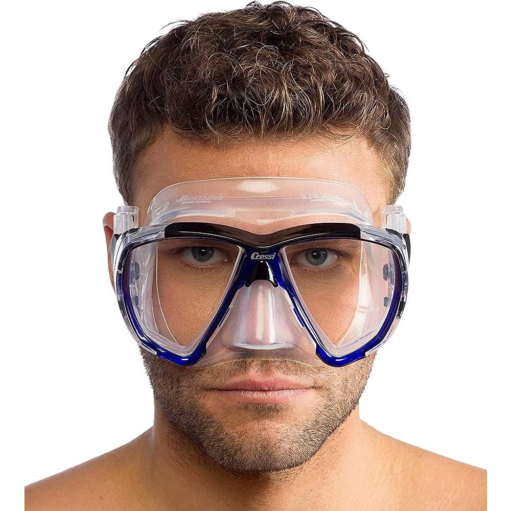 Cressi Big Eyes Diving/Swimming Mask (Made in Italy) Black/Blue