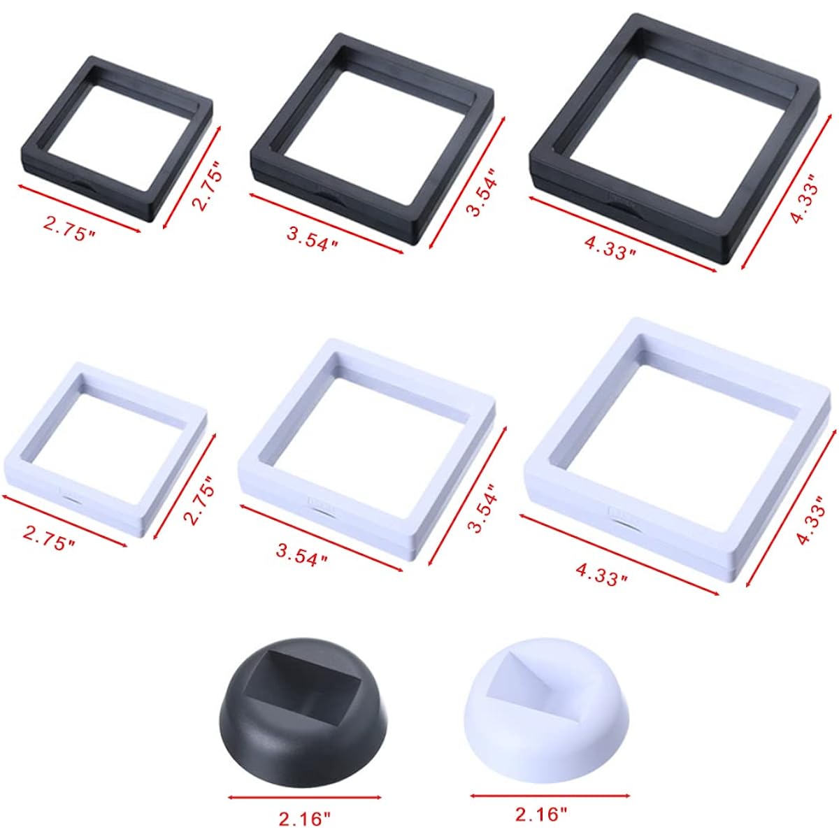 Collection Display Case Set of 12 - Display Box for Medals, Coins, Stamps, Medals, Jewelry Necklaces, Bracelets, Rings
