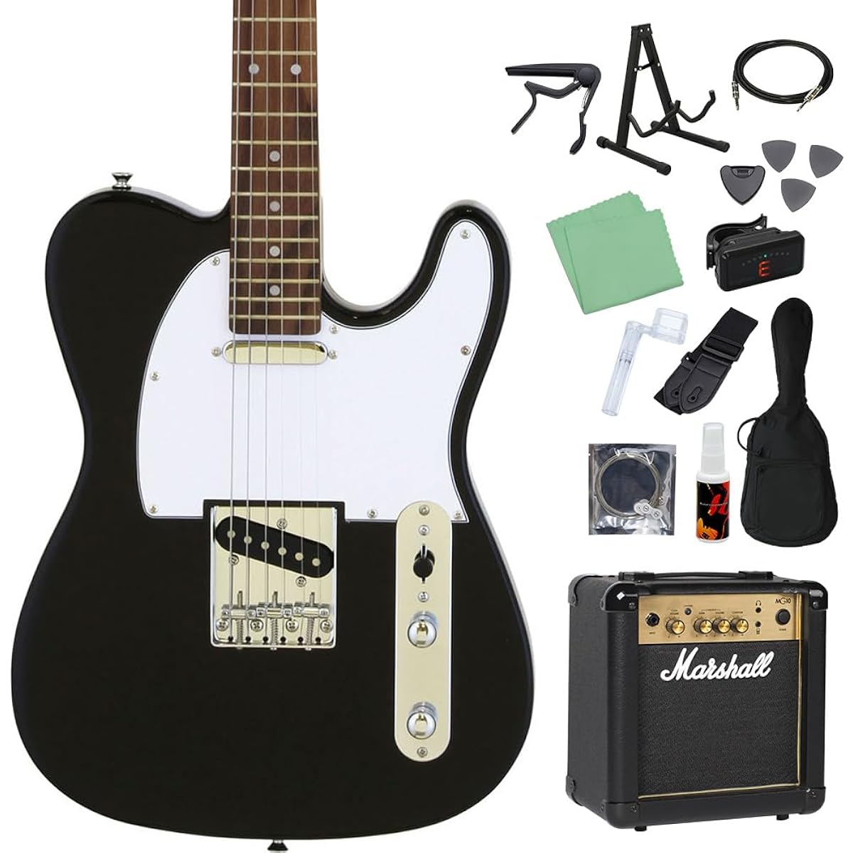 LEGEND LTE-Z BK Electric Guitar Beginner 14-piece Set [Includes MG10] Legend
