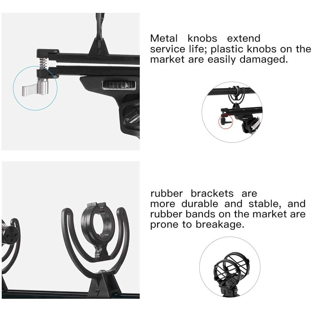 Baugger Microphone Wind Protection Cage, Compatible with NTG1/NTG2/NTG3/NTG4/NTG4+ Microphone + Windshield + Shock Mount Suspension System