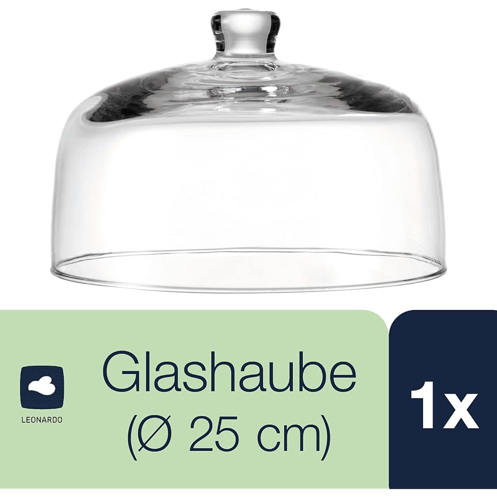 LEONARDO Cake Stand Clear Size:∅25×H16cm Dome Cover 25cm Twenty 042610