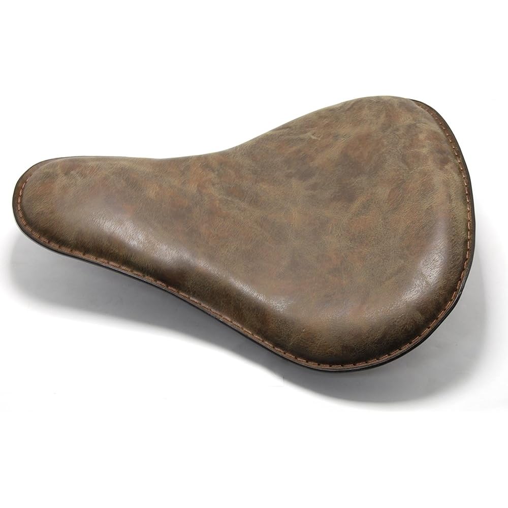 Retro Brown Motorcycle Soft Leather Seat Spring Solo Bracket for Harley Chopper Bobber