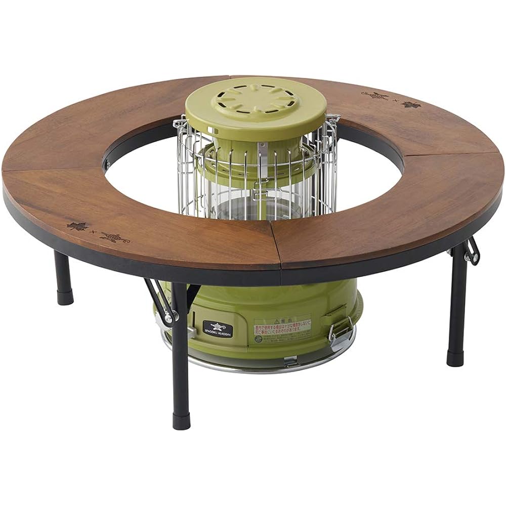 LOGOS LOGOS × SENGOKU ALADDIN Panoramic Gas Stove 81060096 Green (Approx.) Width 33 x Depth 33.5 x Height 38.6 cm