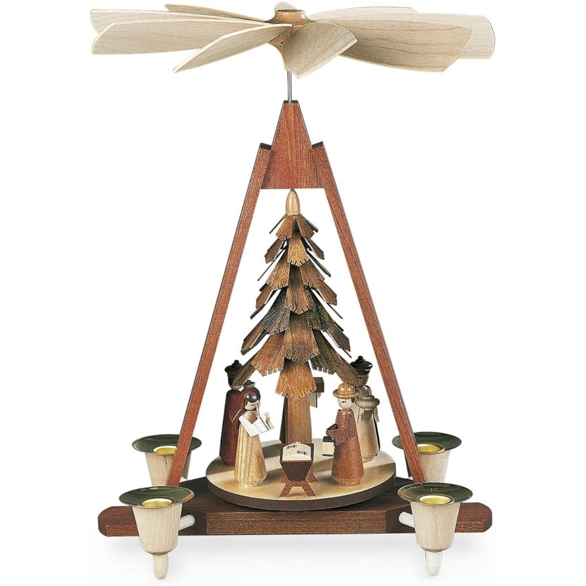Christmas Pyramid Birth of Christ 1 Tier Height 30cm Natural Erzgebirge Seiffen Muller Original MU10324