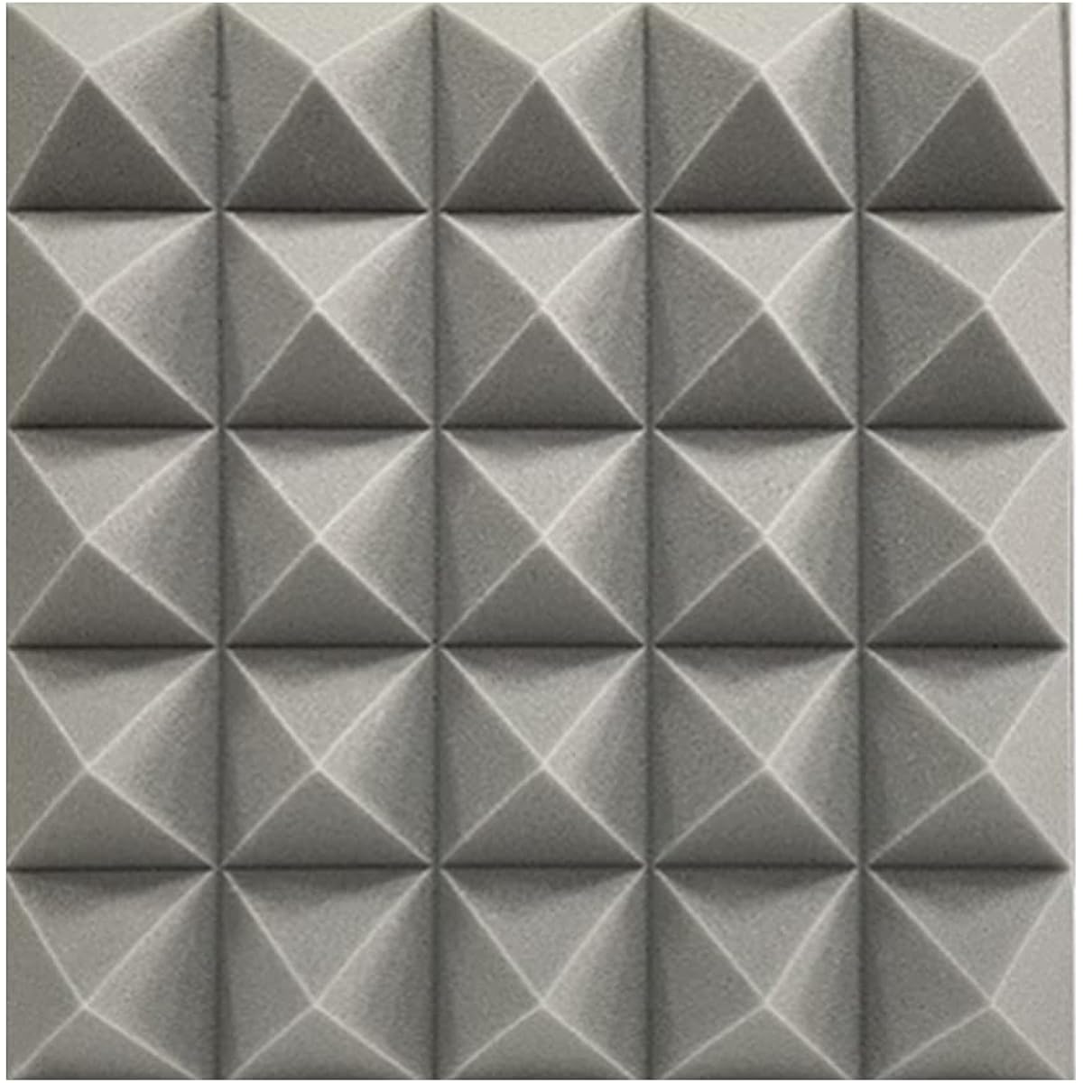 Anti-Noise Drum Room Sound Absorbing Cotton, Soundproof Foam Panel Studio Foam Wedge Tile Flame Retardant Soundproof Pad for Wall (Yellow 50*50*8CM) (Grey 50*50*8CM)