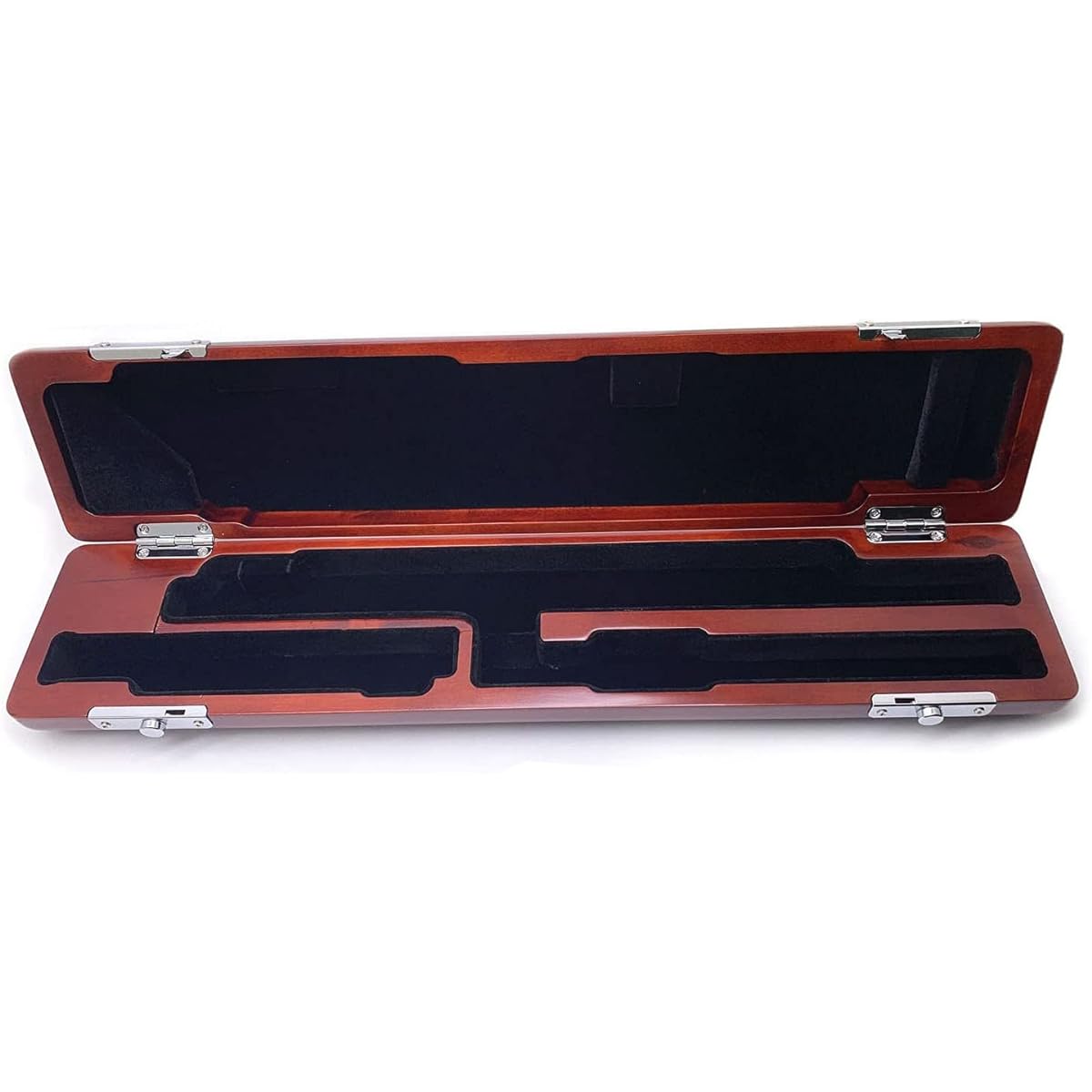 Jiayouy B Foot Flute Case Cover Bag Carry Handle with Shoulder Strap Solid Wood Flute Case Box for 17 Hole Flute