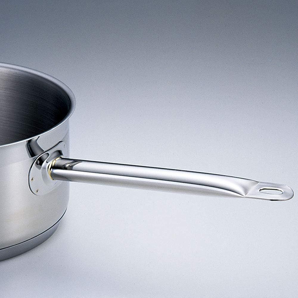 Endo Shoji TKG One-handed pot 24cm deep Made of rust-resistant stainless steel and hygienic IH compatible No lid Outer diameter x depth (mm) 255 x 135 Plate thickness (mm) 0.8 Bottom diameter (mm) 223 Mass (kg) )1.7 Commercial AKT8924