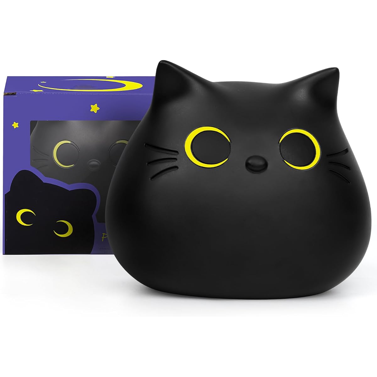 JIZWPOOM Piggy Bank Coin Money Box Black Cat Money Box Gifts for Kids Black Cat Money Box Coin Box Cat Money Box Toys for Adults Boys Girls Birthday 7 x 6 Inch