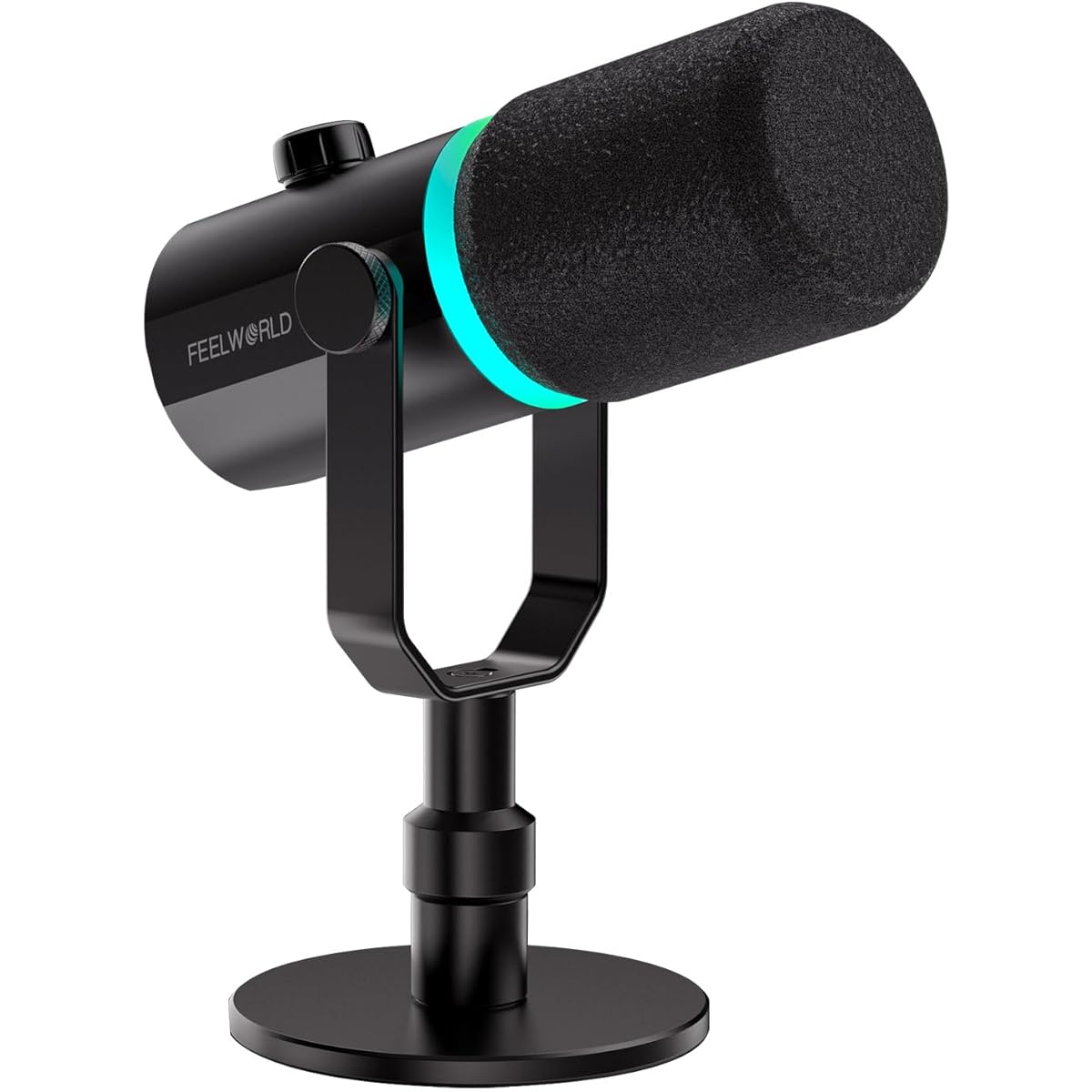 FEELWORLD PM1 XLR USB Dynamic Microphone for Podcasting Recording Gaming Live Streaming with XLR Cable and Metal Base