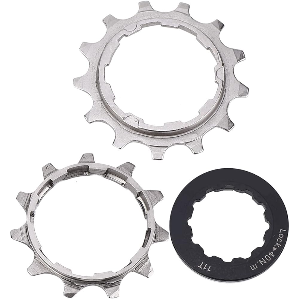 Freewheel Sprocket Cassette 9/10/11/12 Speed Hollow Design Lightweight Super Wear-resistant Steel 32/36/42/46T Mountain Bike Road Bike Bicycle Replacement Accessories (9S 11 32T Silver)