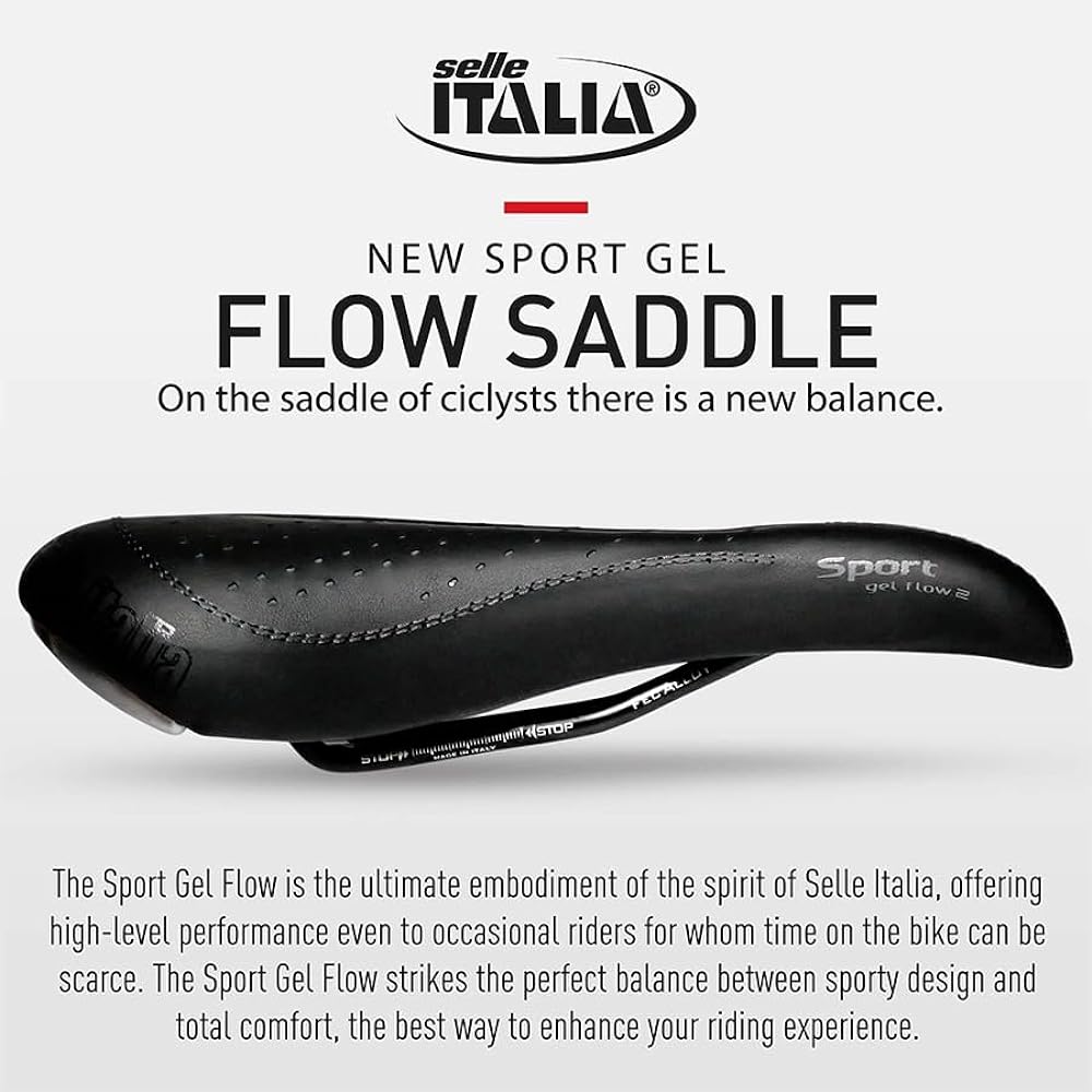 Selle Italia SPORT GEL FLOW FeC ALL BLK S Width: 140mm ・Length: 270mm Medium