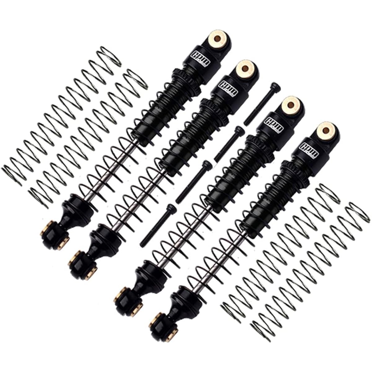 RC Shock Absorber Damper for Axial 1/24 AX24 XC-1 4WS Crawler Matte RTR-AXI00003 Car 49mm Hole Distance Aluminum Alloy Threaded Teleshock (Silver)