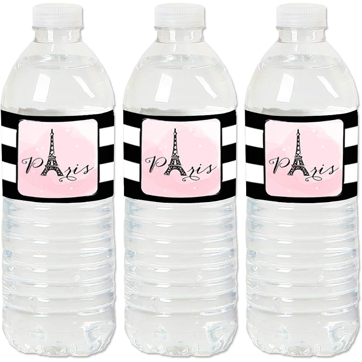Paris, Ooh La La - Paris Themed Baby Shower or Birthday Party Water Bottle Sticker Labels - Set of 20