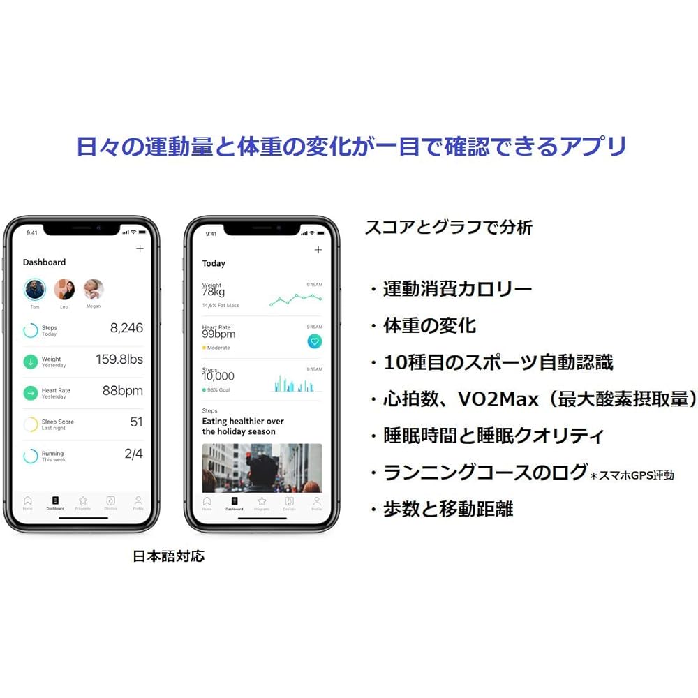 Withings Steel HR Sport French smart watch White Step count Calories burned Heart rate Sleep data recording Up to 25 days of charging time [Authorized Japanese distributor product] HWA03B-40white-sport-all-Asia