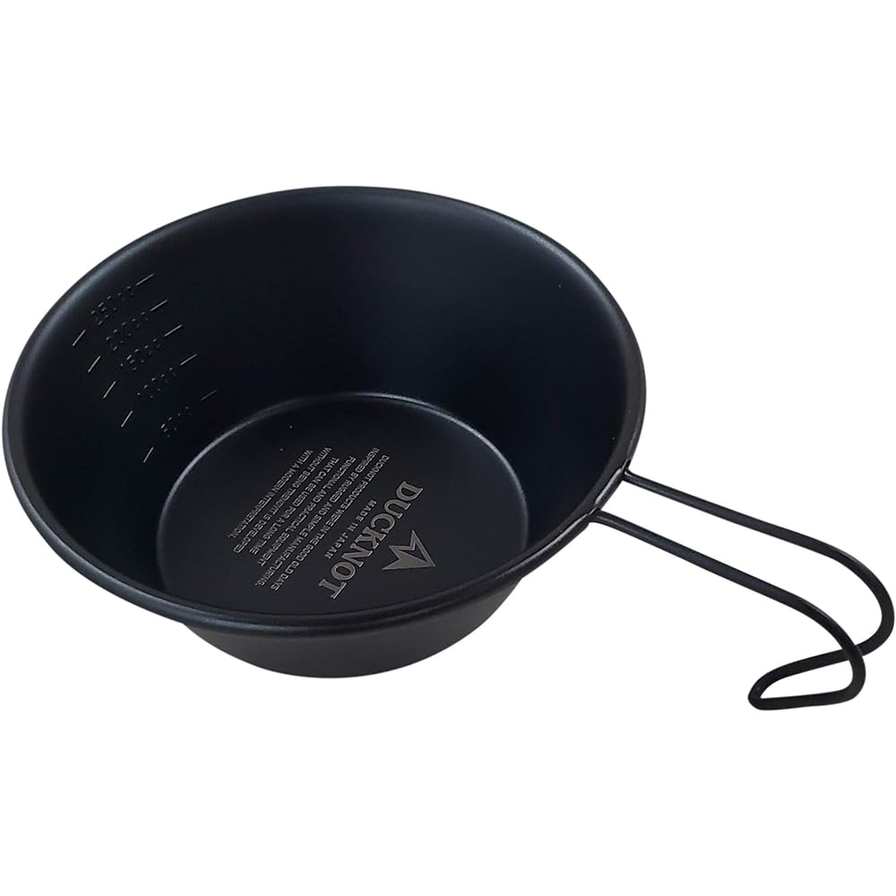 DUCKNOT Black Sierra Cup Sierra Cup Stainless Steel Direct Fire Black Matte with Graduation Deep Shallow Type Made in Japan Tsubame Sanjo (DUCKNOT Logo/310ml)