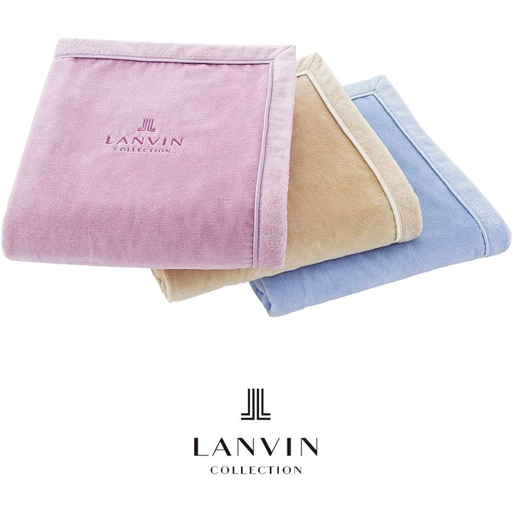 Showa Nishikawa Blanket Blue 180 x 200cm LANVIN Collection Seal Woven Cotton Blanket Riviere Do 2230110915309