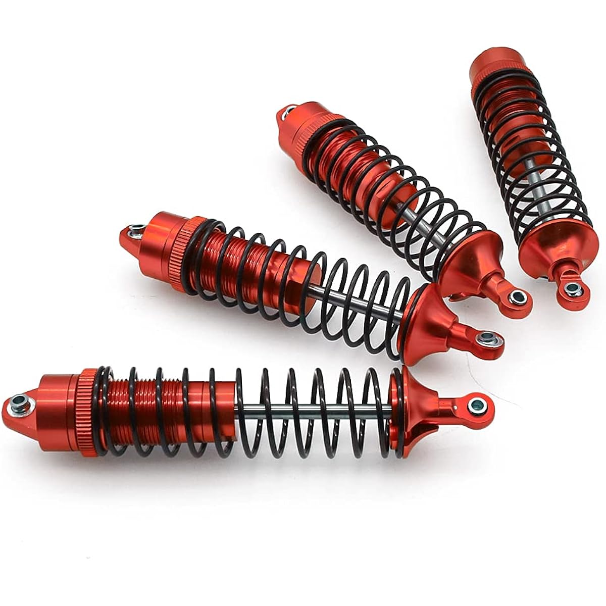 Rcawd 4pcs Front Rear Full Alloy Shocks Arrma 3s Blx Upgrade Parts Shock Absorber Damper Arrma New Old Big Rock Arrma Typhon Arrma Vorteks Arrma Senton Arrma Granite Red Parts
