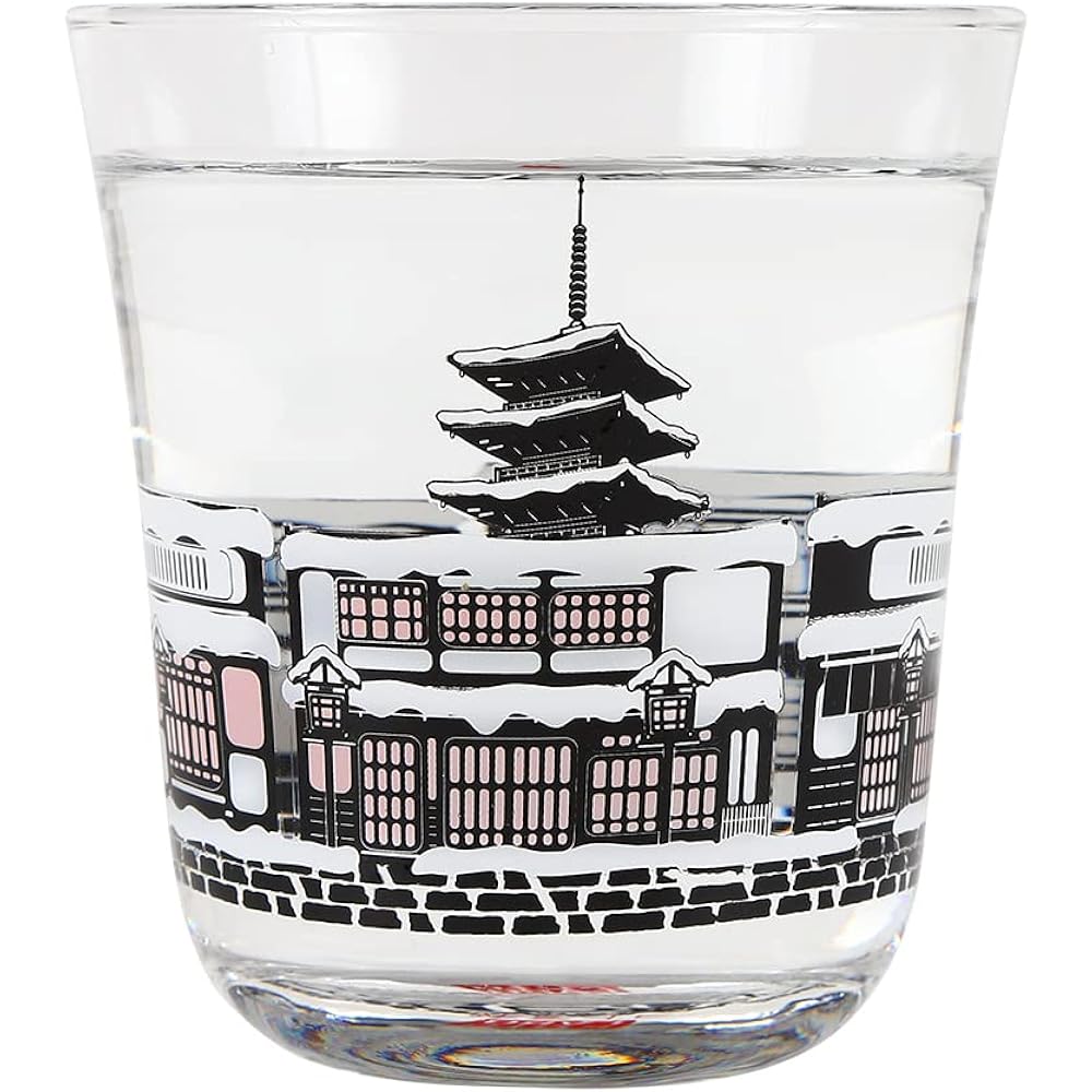 Kotorabo Glasses that change color depending on the temperature, 360 degree cooling glasses, made in Japan, set of 2, present, gift box included, glass tumbler pair (summer/winter)