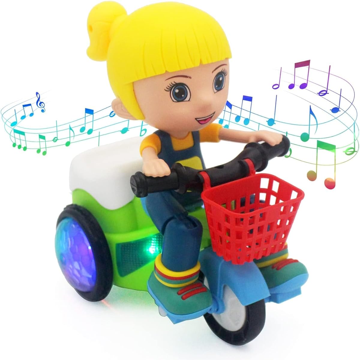 Stunt Tricycle Push Pull Toy Push Pull Baby Toy Cool Stunt Tricycle Pre Kindergarten Toy Suitable for Kids Ages 2 and Up Birthday Gift for Boys and Girls