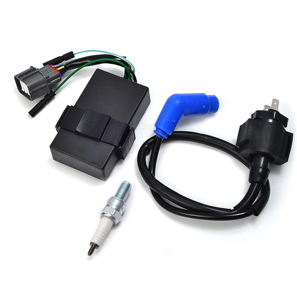 MOTO1988 Ignition Coil and Igniter CDI Box Spark Plug Honda 350 TRX Rancher 350 TRX350 FE/FM/TE/TM 2x4 4x4 2000-2005 OEM 30410-HN5-671