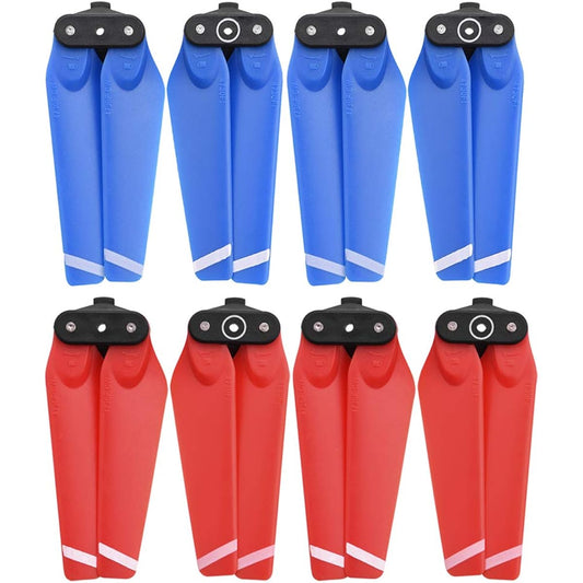 HeiyRC 8pcs Propellers for DJI Spark Drone 4730F Quick Release Foldable Blade Props for Spark Blue & Red