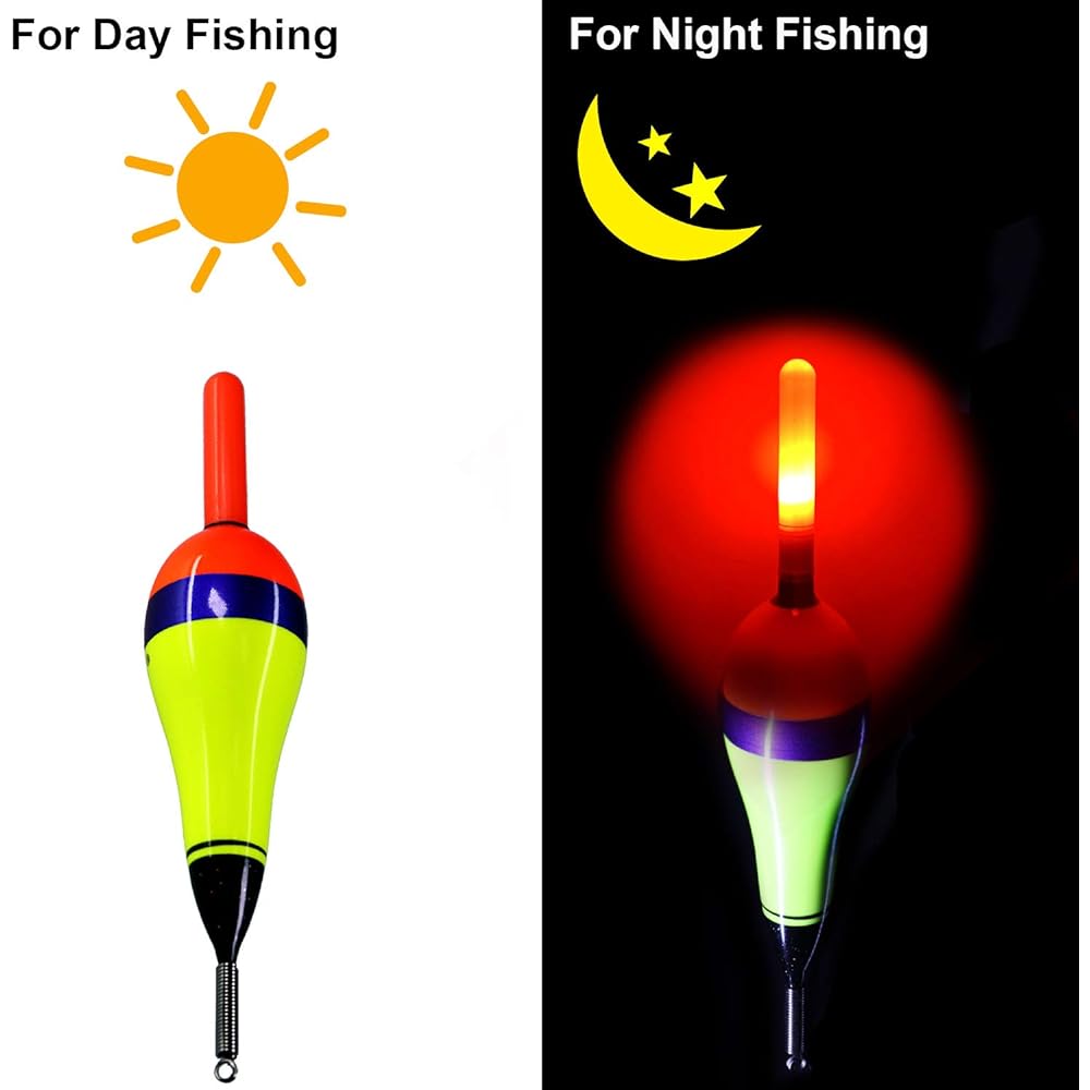 THKFISH Fishing Tackle/Fishing Supplies Fishing Float Float for Rock and Embankment Fishing Fishing Light LED Fishing Float 5.5g 7.5g 12g 3 Pieces