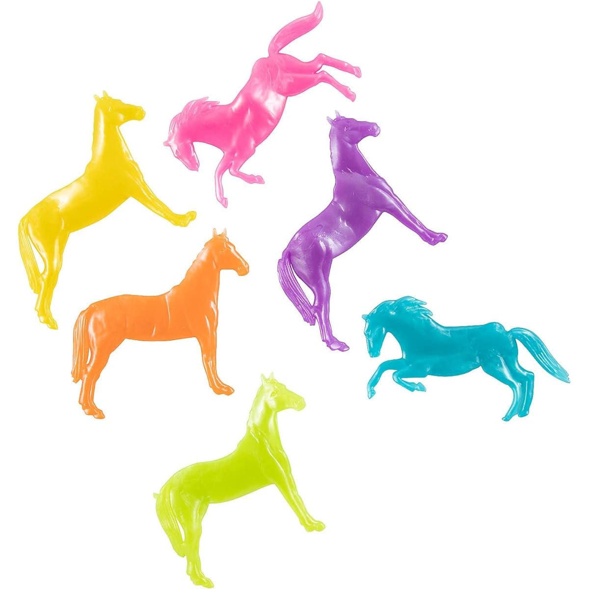 Pearlized Squishy Stretching Horse | 48 Pieces | Bulk Party Favors Toys