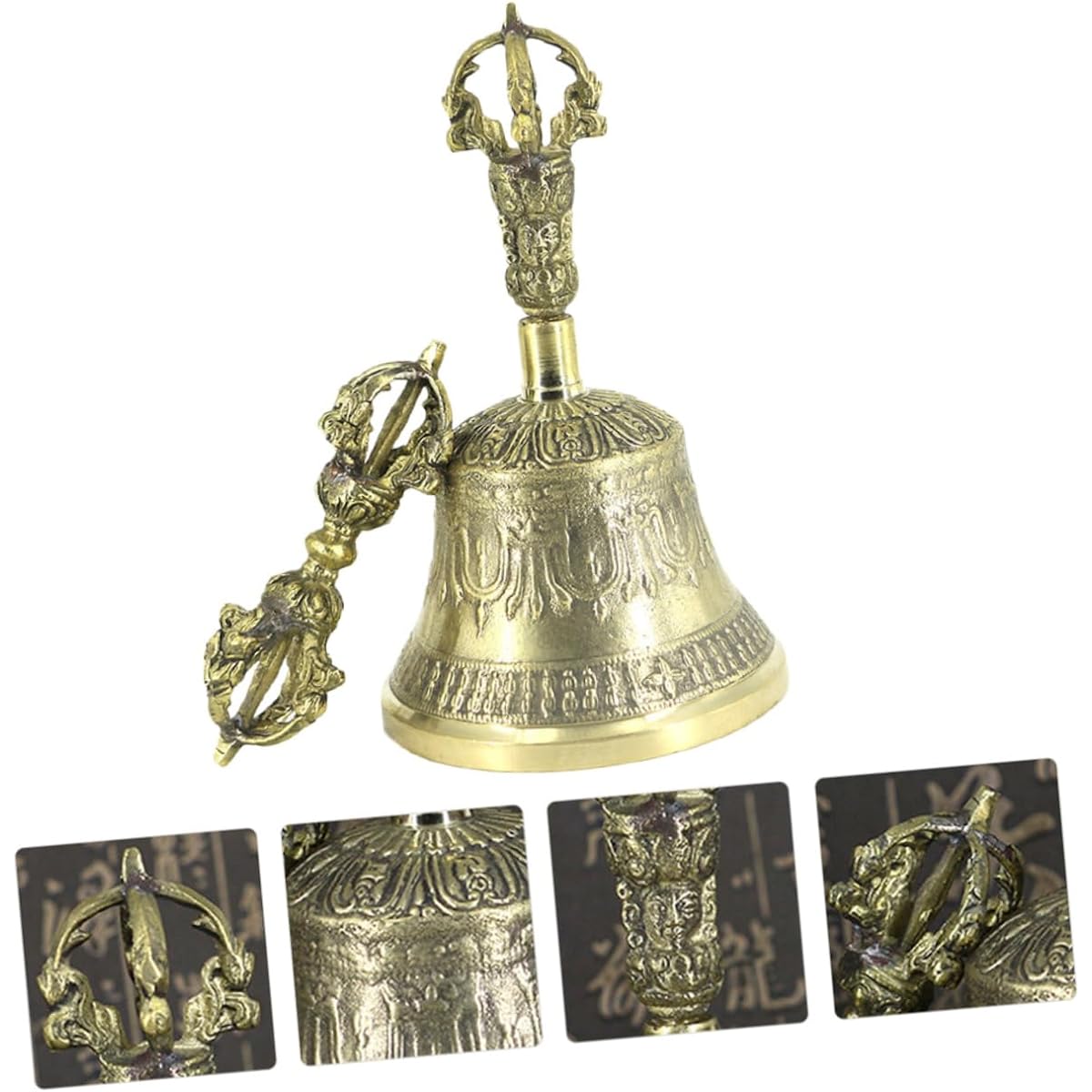 Vaguelly 3pcs Vajra Vajra Yoga Bell Hand Bell Baby Suit Monk Bell Dinner Bell Tingsha Bell Vajra Bell Dorje Bell Baby Rattle Bell Mindfulness Bell Cla