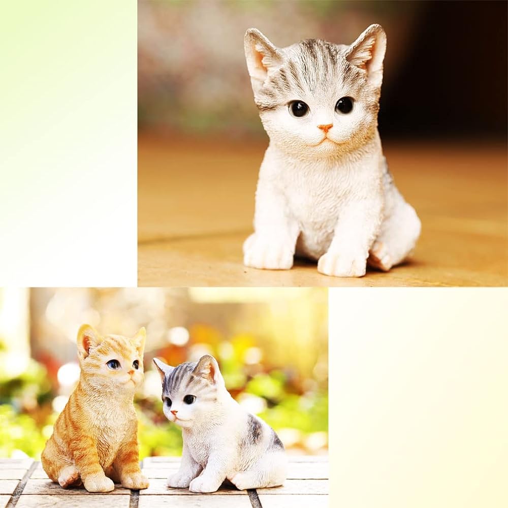 Devalier ca229 [Genuine] Cat figurine, mackerel tiger, brown tiger, resin gift, perfect present