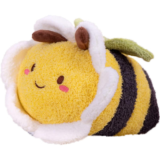 13.9" Fuzzy Flower Bumblebee Plush Toy Bee with Flower Face and Wings Hugly Bumblebee Stuffed Bee Anime Gift for Kids and Lovers Birthday Valentine Christmas...