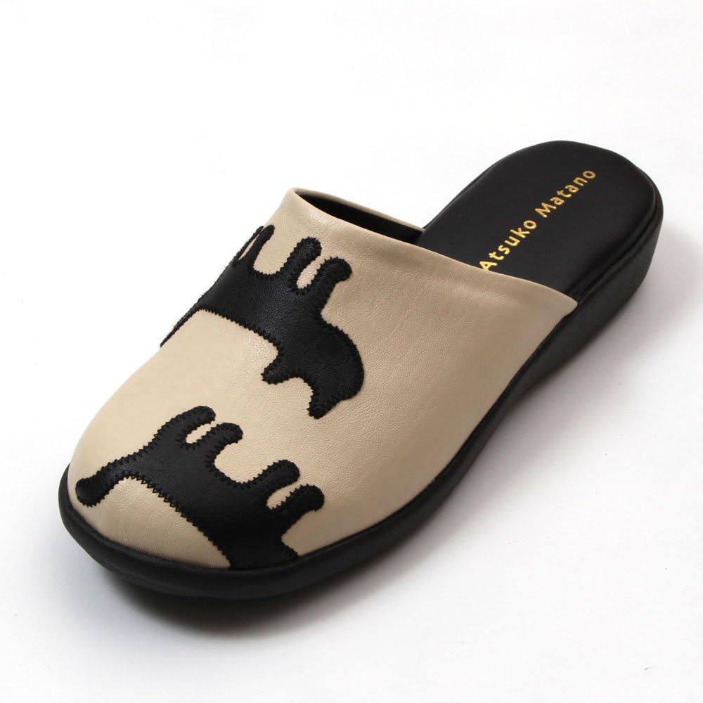 ATSUKO MATANO Silhouette Cat Sandals L Beige AM45000