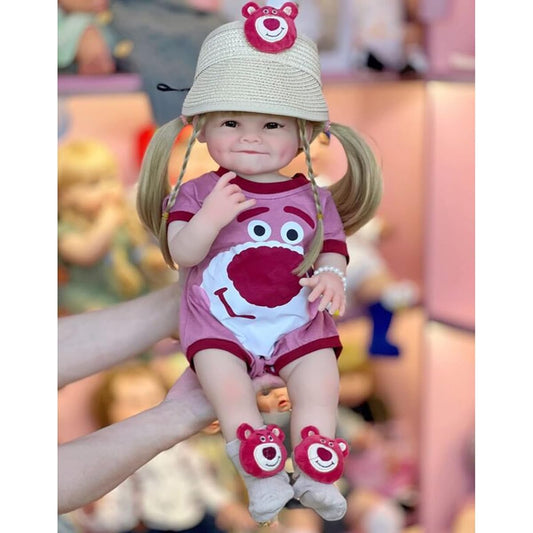 22inch Full Body Silicone Reborn Doll Girl 55cm Realistic 3D Skin Toddler Princess Doll Kids Christmas Birthday Gift