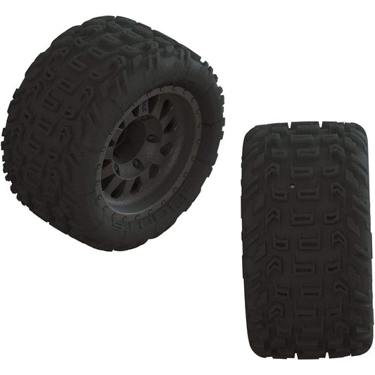 ARRMA ARA550091 1/10 dBoots Katar MT Pre-Mounted Tires 14mm Hex (2)