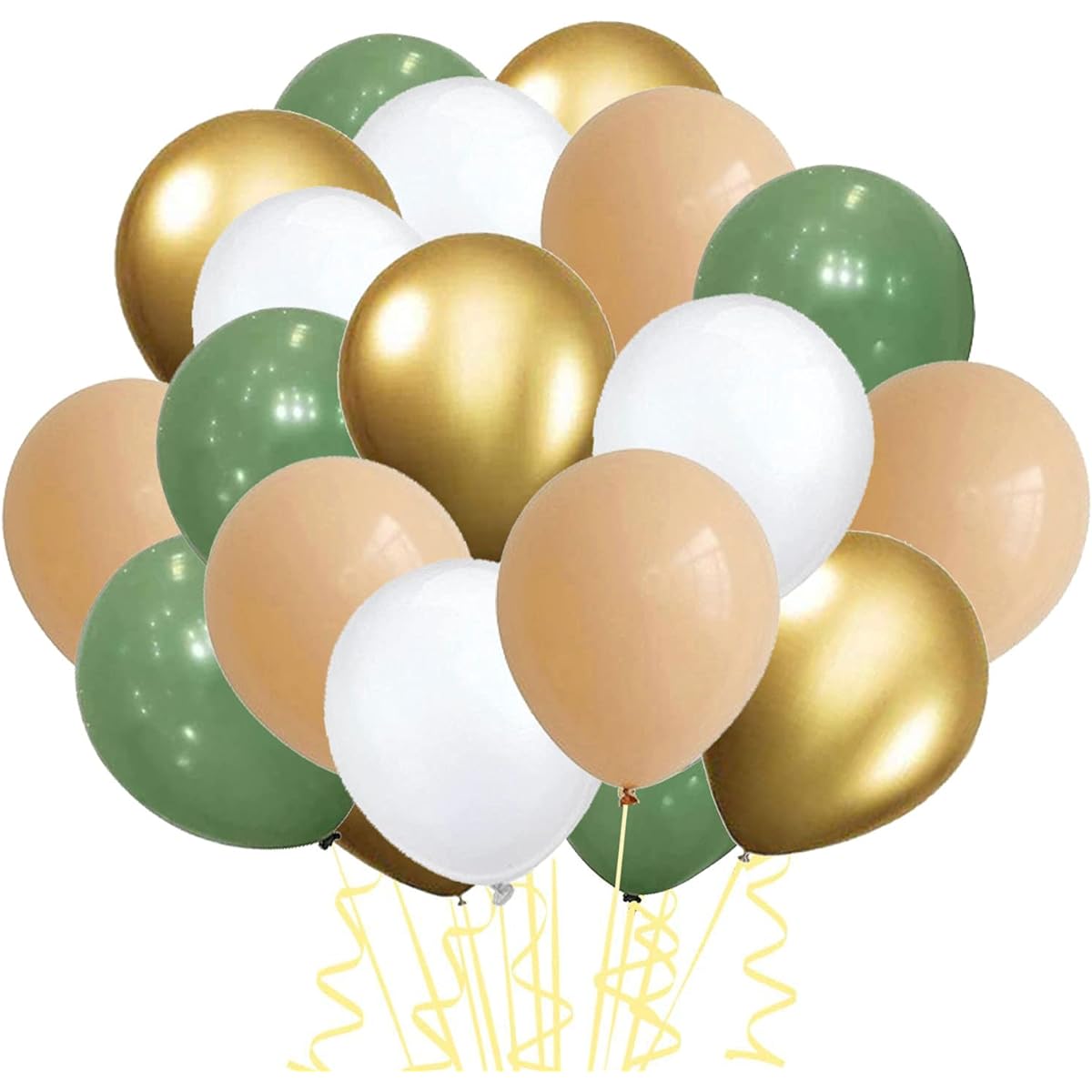 Sage Green Balloon Garland Arch 60pcs Latex Balloons Sage, Champagne, White, Gold Balloons Forest Safari Jungle Tropical Theme Decorations for Baby Bridal Shower Birthday Party