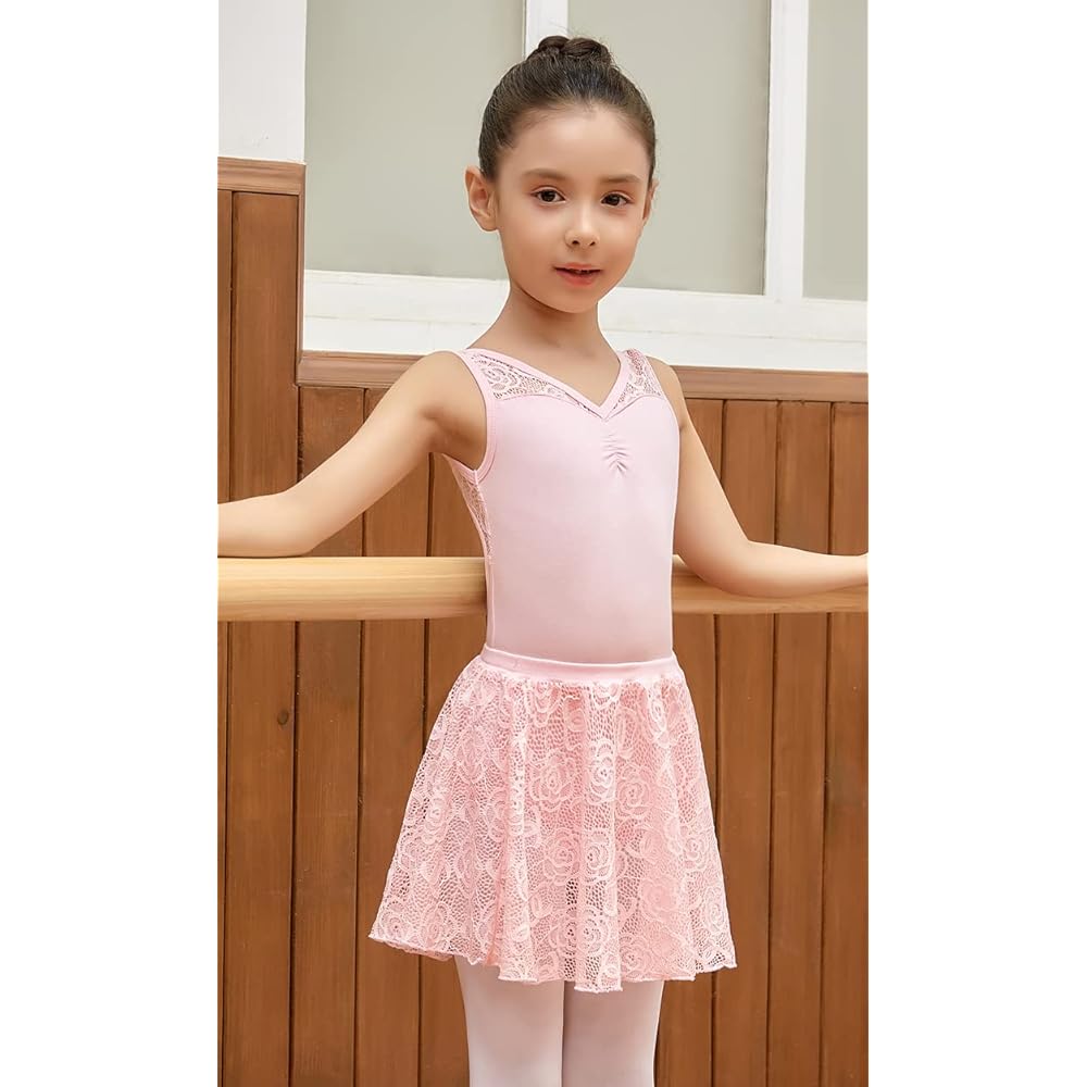Manana ma37 Silkily 2way leotard skirt separate ballet kids junior girl with snaps