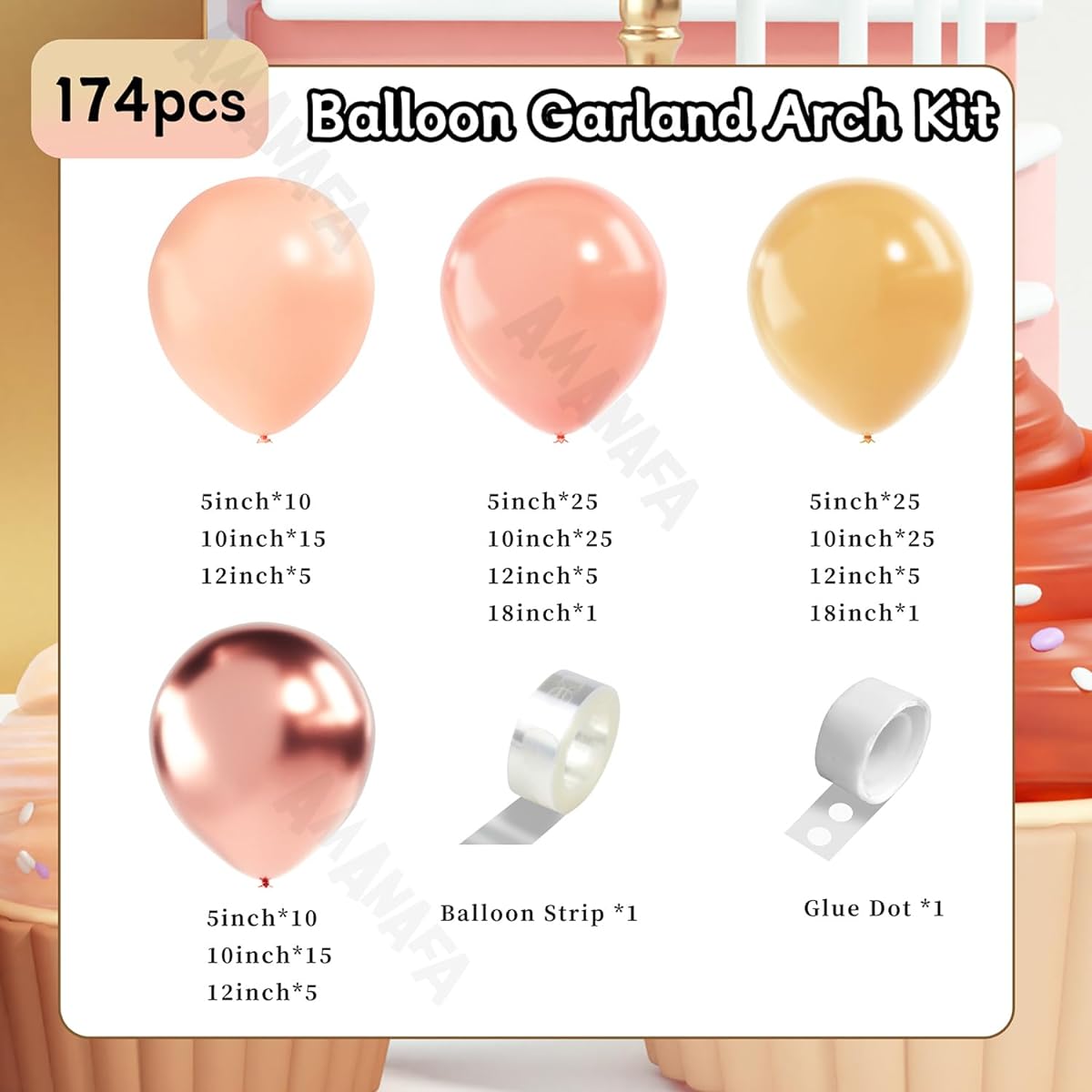 Blush Balloon Garland Arch Kit Retro Pink Rose Gold Balloons for Girls Party Baby Shower Wedding Bridal Birthday Party Decorations