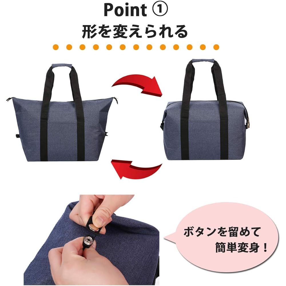 [Macks.i] Max Eye Large Capacity Insulated Bag, Insulated Bag, Cooler Bag, Tote Bag, Shopping, Cold Insulation, Heat Insulation Zipper MICB-01