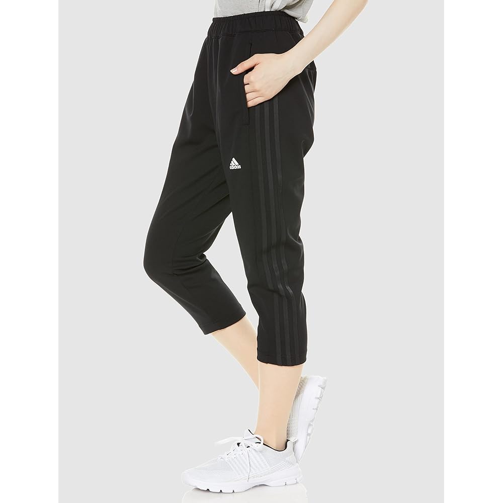 Adidas TG563 Women's Sweat Pants 3 Stripes Loose Fit Tapered 3/4 Length Pants