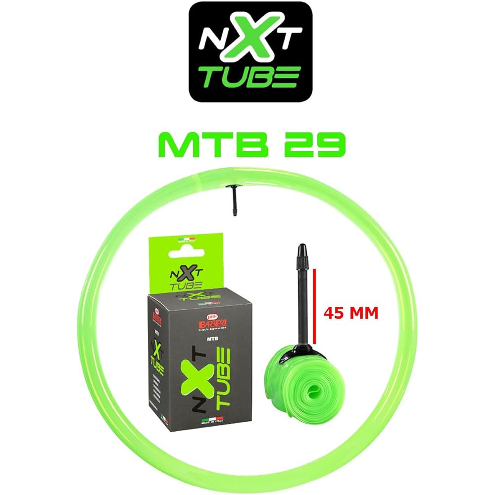Barbieri Bicycle NXT TPU Tube 135g Presta 45mm Green 29X2.0-2.6 NXT/2926