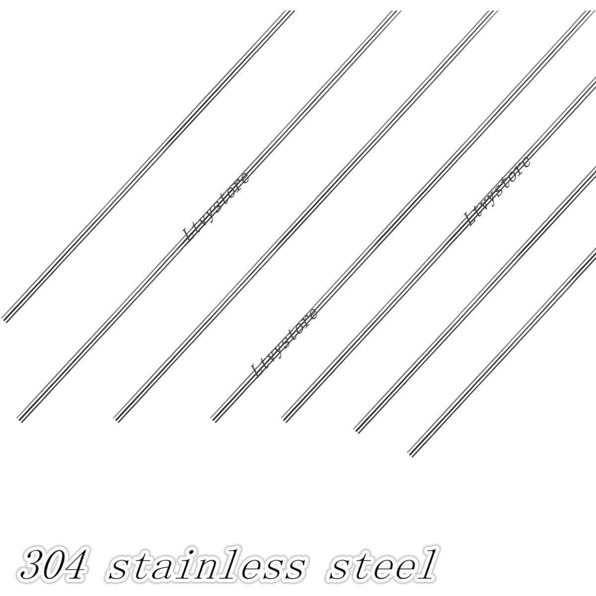 Ltvystore 304 Stainless Steel 1.2 x 450mm Z Push Rod Parts & 20pcs Nylon Control Horns 21x10mm Compatible with RC Airplane Boat Replacement