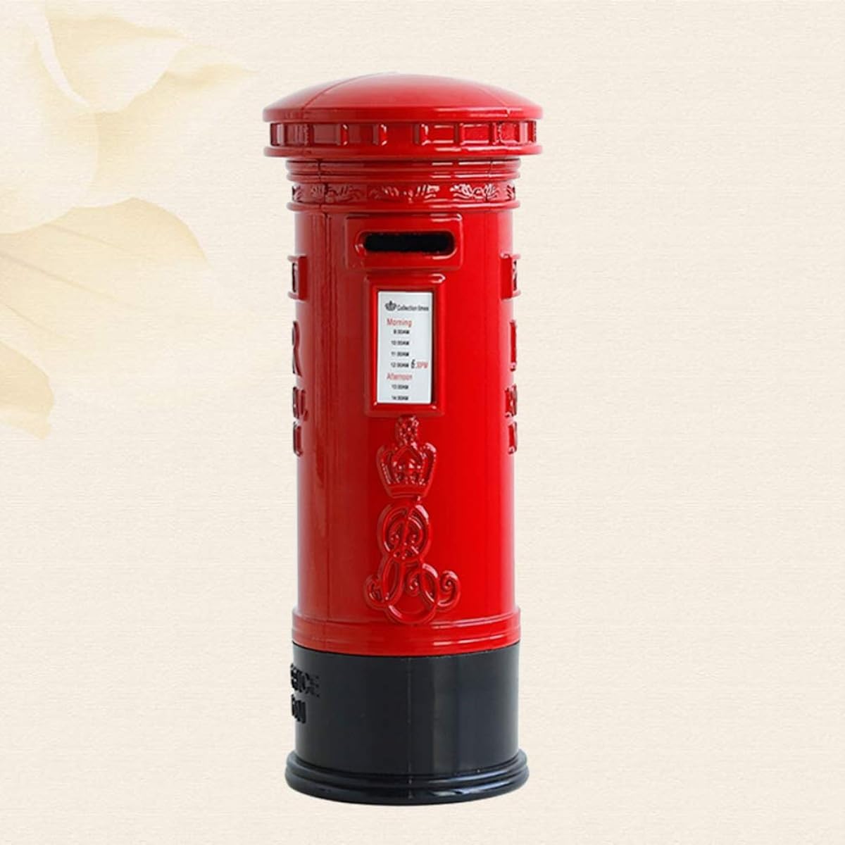 NUOBESTY British Red Mailbox Piggy Bank Pillar Box Coin Bank Large Capacity Vintage Money Safe Box Children's Piggy Bank British Style Ornament Birthday Thanksgiving