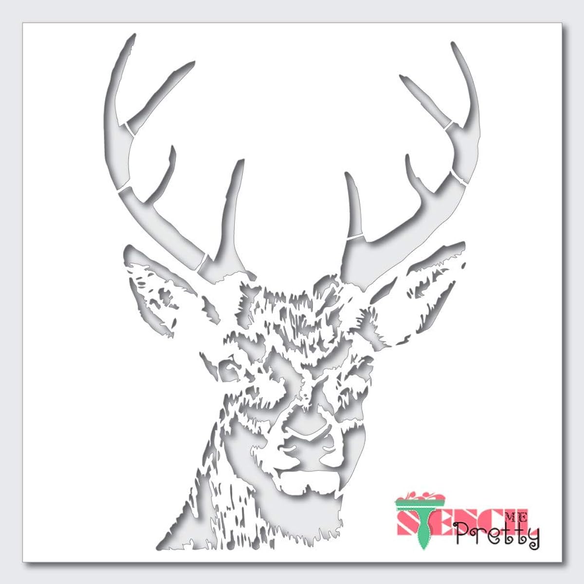 Stag Head Stencil - Country Deer Template DIY Vintage Furniture Wall Art Stag Multipack (S, M, L) SMP-G40-S-M-L