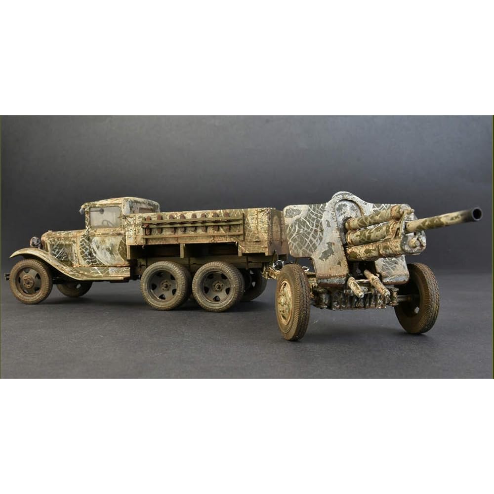 Miniart 1/35 Soviet 2T6x4 truck & 76mm USV-BR gun plastic model MA35272